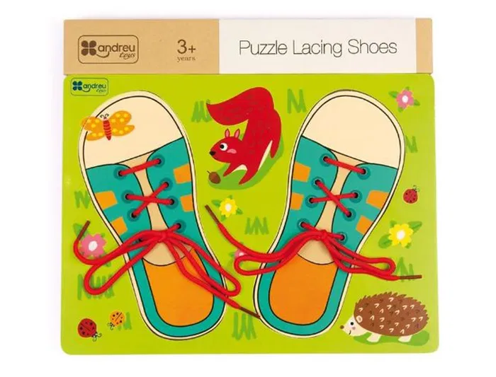 Andreutoys Juego Enhebrar Hilar y Coser Didáctico 30x22,5x1,3cm