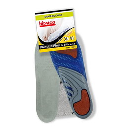 Hidalgo Plantilla Silicona Plus Talla 36-41 Transpirables Absorbe Sudor Amortiguación Confort Estabilidad Multitalla Recortable