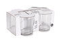 LAV - Set de 4 Vasos Pinta con capacidad de 340C, dimensiones por vaso: 8.3 cm x 8.3 cm x 8.7 cm, peso: 170g cada uno, total 9.8 kg (12 Cajas)