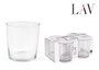 LAV - Set de 4 Vasos Pinta con capacidad de 340C, dimensiones por vaso: 8.3 cm x 8.3 cm x 8.7 cm, peso: 170g cada uno, total 9.8 kg (12 Cajas)