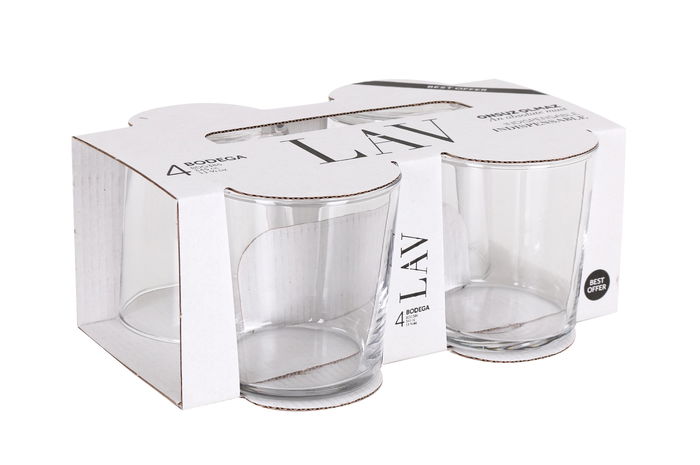 Lav Set 4 Vasos Pinta Best Offer 340 cc (12 Cajas)