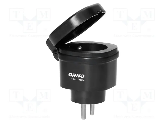 ORNO Tomacorriente de red de enchufe negro ORNO Tomacorriente de red de enchufe negro