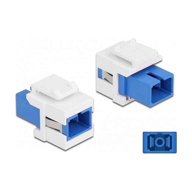 DeLOCK Módulo Keystone SC Símplex hembra a SC Símplex hembra azul/blanco 86714