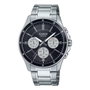 Casio MTP-1374D-1A3VDF con esfera negra y correa gris