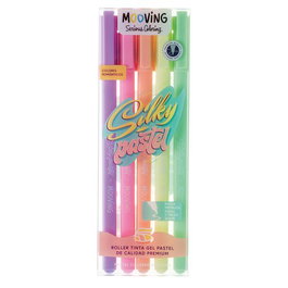Roller Gel Mooving 0,8Mm Colores Pastel Bolsa De 5