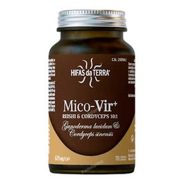HIFAS DA TERRA Mico-Vir Reishi-Cordyceps Hdt 70Cap. Complemento Alimenticio con Extractos Puros Estandarizados