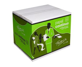 Papel Continuo Blanco 11 X250 1 Hoja 2 Cejas Caja De 2500