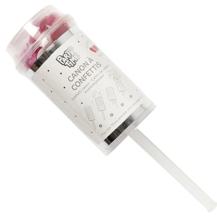 Party Time Cañón Confetti Party Time Rectángulo Círculo Estrella Corazón