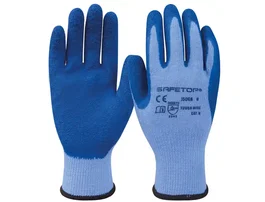 Safetop Guantes de látex sintético rugoso sin costuras talla 8