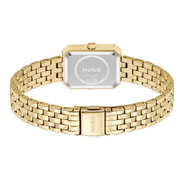 HUGO BOSS Reloj para mujer 1540179 con caja rectangular dorada HUGO BOSS Reloj para mujer 1540179 con caja rectangular dorada