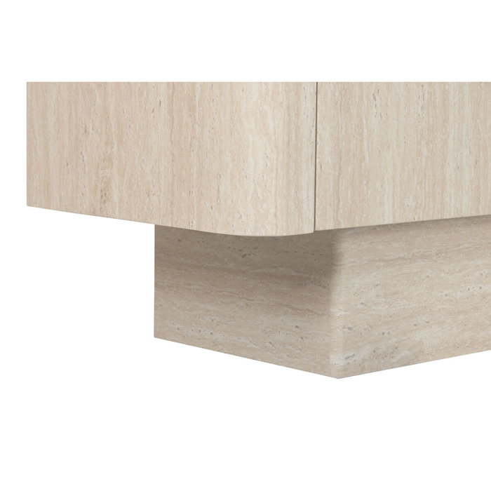 DKD Home Decor Buffet de Madera Símil Travertino Beige 162,6x45,5x76 cm DKD Home Decor Buffet de Madera Símil Travertino Beige 162,6x45,5x76 cm