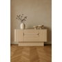 DKD Home Decor Buffet de Madera Símil Travertino Beige 162,6x45,5x76 cm