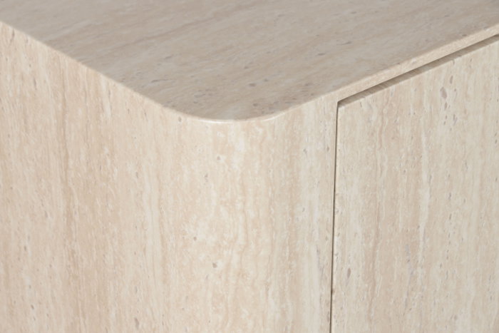 DKD Home Decor Buffet de Madera Símil Travertino Beige 162,6x45,5x76 cm DKD Home Decor Buffet de Madera Símil Travertino Beige 162,6x45,5x76 cm