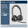 Poly Voyager 4320-M con certificación Microsoft Teams, Adaptador BT700 y Base de Carga - Negro