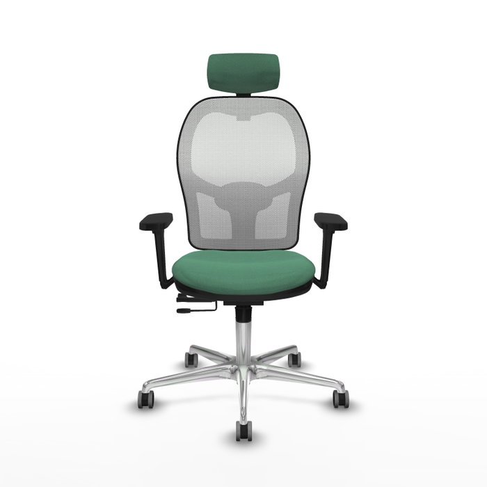 PIQUERAS Y CRESPO Silla de oficina Jorquera con mecanismo Sincro/Traslack, Verde esmeralda y Blanco PIQUERAS Y CRESPO Silla de oficina Jorquera con mecanismo Sincro/Traslack, Verde esmeralda y Blanco