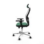 PIQUERAS Y CRESPO Silla de oficina Jorquera con mecanismo Sincro/Traslack, Verde esmeralda y Blanco
