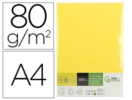 Liderpapel Papel Color DIN A4 Amarillo 80 g 500 Hojas