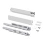 Emuca Kit de Cajón Exterior Vertex con Regulación 3D, 83mm de Altura, 500mm de Profundidad, Blanco