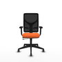 PIQUERAS Y CRESPO Silla de oficina Motilla Naranja y Negro