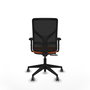 PIQUERAS Y CRESPO Silla de oficina Motilla Naranja y Negro