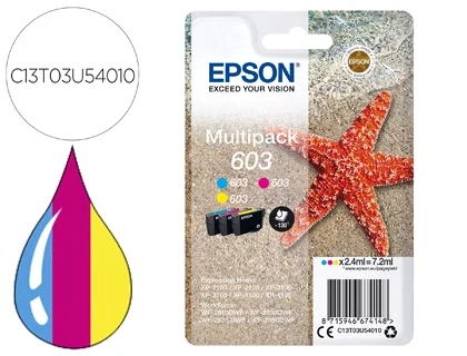 Epson Multipack 603 Cian, Magenta, Amarillo Epson Multipack 603 Cian, Magenta, Amarillo