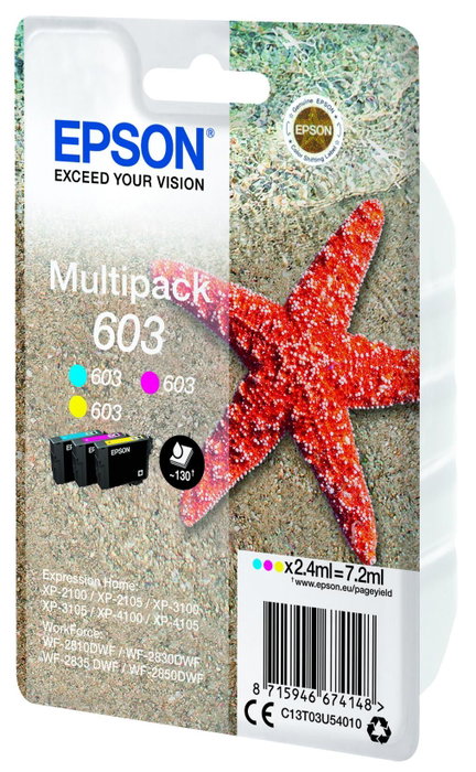 Epson Multipack 603 Cian, Magenta, Amarillo Epson Multipack 603 Cian, Magenta, Amarillo