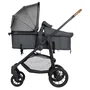 BEBECONFORT Cochecito Haze Trio 3 en 1, 0-4 años, i-Size, plegado compacto, cesta espaciosa, Piedra Tintada, Referencia AAAHZ12816