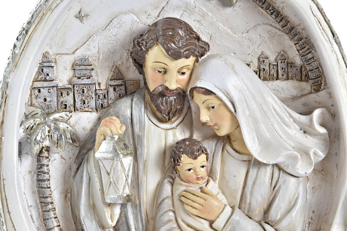 DKD Home Decor Nacimiento de Resina Marrón y Beige