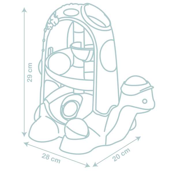 Smoby - Juego de actividades Coral 2 en 1 con circuito de bolas y juguetes de arrastre para bebés +12 meses, sin pilas, plástico