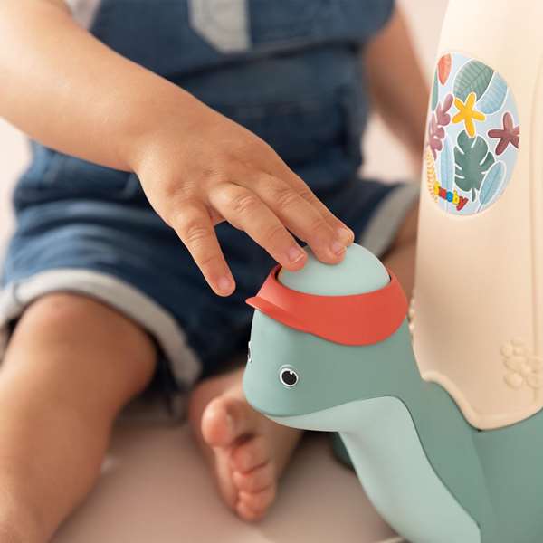 Smoby - Juego de actividades Coral 2 en 1 con circuito de bolas y juguetes de arrastre para bebés +12 meses, sin pilas, plástico