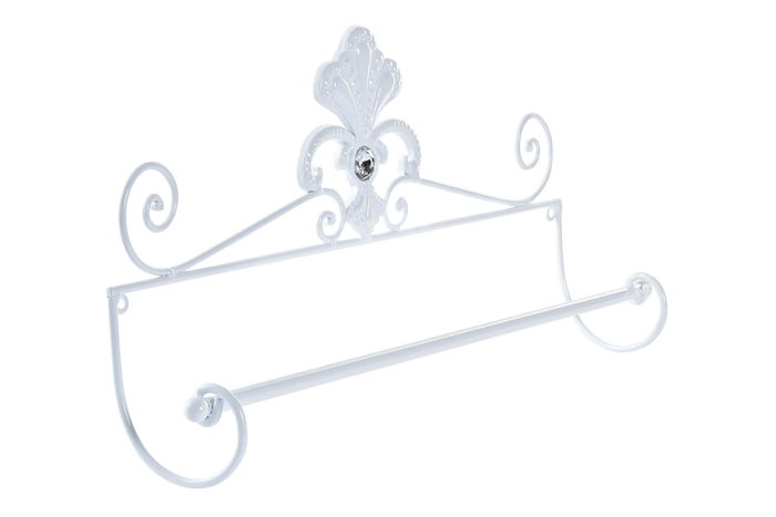 DKD Home Decor Toallero Blanco 9 x 25 x 51 cm (4 Unidades) Metal