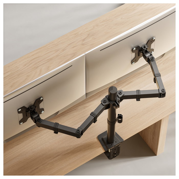 Equip 650176 Soporte Escritorio para 2 Monitores 17-32" 360° Giratorio 10kg Negro Equip 650176 Soporte Escritorio para 2 Monitores 17-32" 360° Giratorio 10kg Negro