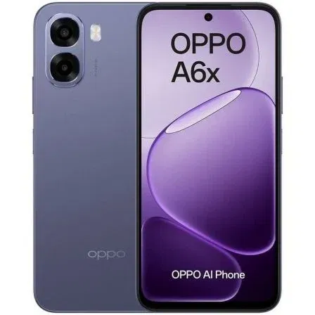 OPPO A6x Smartphone 4GB RAM 128GB Pantalla 6.75" 120Hz Batería 6100 mAh Cámara 13MP ColorOS 15.0 Color Púrpura OPPO A6x Smartphone 4GB RAM 128GB Pantalla 6.75" 120Hz Batería 6100 mAh Cámara 13MP ColorOS 15.0 Color Púrpura