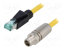 HARTING Cable para sensores M12 macho recto a RJ45 8 pines 1m
