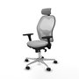 PIQUERAS Y CRESPO Silla de oficina Jorquera con mecanismo Sincro, Gris claro y Blanco