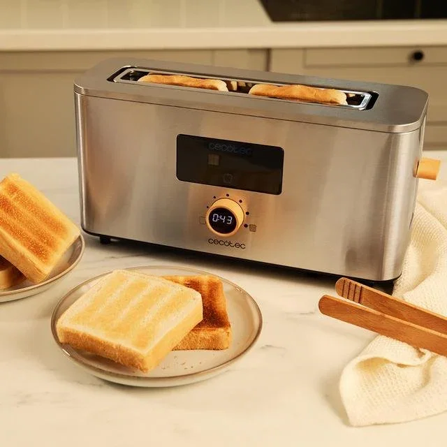 Cecotec Touch&Toast Extra Tostadora de 1000 W con Ranura Larga y Pantalla Táctil Cecotec Touch&Toast Extra Tostadora de 1000 W con Ranura Larga y Pantalla Táctil
