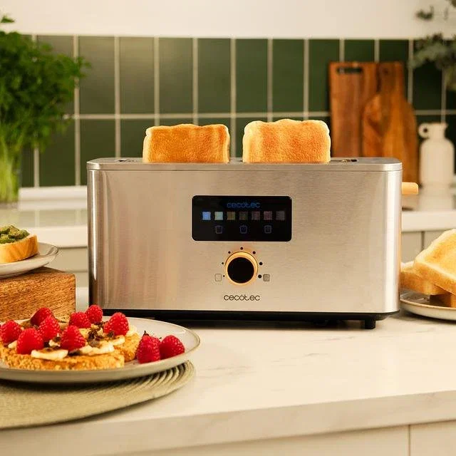 Cecotec Touch&Toast Extra Tostadora de 1000 W con Ranura Larga y Pantalla Táctil Cecotec Touch&Toast Extra Tostadora de 1000 W con Ranura Larga y Pantalla Táctil