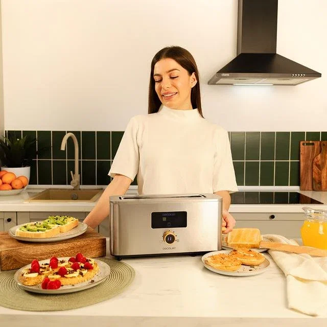 Cecotec Touch&Toast Extra Tostadora de 1000 W con Ranura Larga y Pantalla Táctil Cecotec Touch&Toast Extra Tostadora de 1000 W con Ranura Larga y Pantalla Táctil