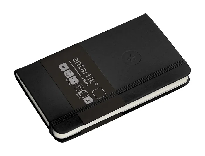 Antartik Cuaderno A6 Tapa Dura Negro Hojas Lisas 100 Hojas 80gr FSC