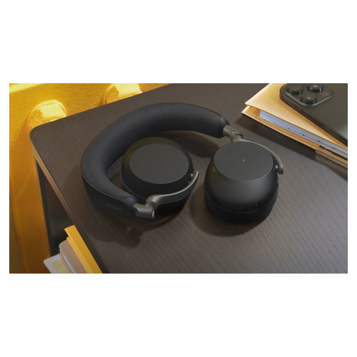 Jabra Evolve3 75 UC auriculares inalámbricos diadema con micrófono integrado, Bluetooth 5.3, Link 390a, estación de carga, 45 h batería ANC, color negro, 180 g