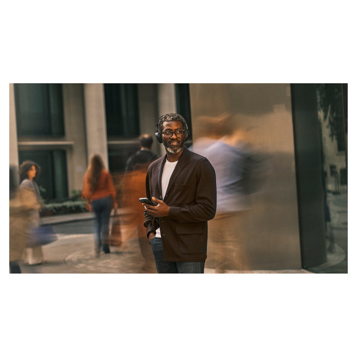 Jabra Evolve3 75 UC auriculares inalámbricos diadema con micrófono integrado, Bluetooth 5.3, Link 390a, estación de carga, 45 h batería ANC, color negro, 180 g