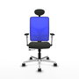 PIQUERAS Y CRESPO Silla de oficina Motilla con mecanismo Sincro/Traslack, Azul y Negro