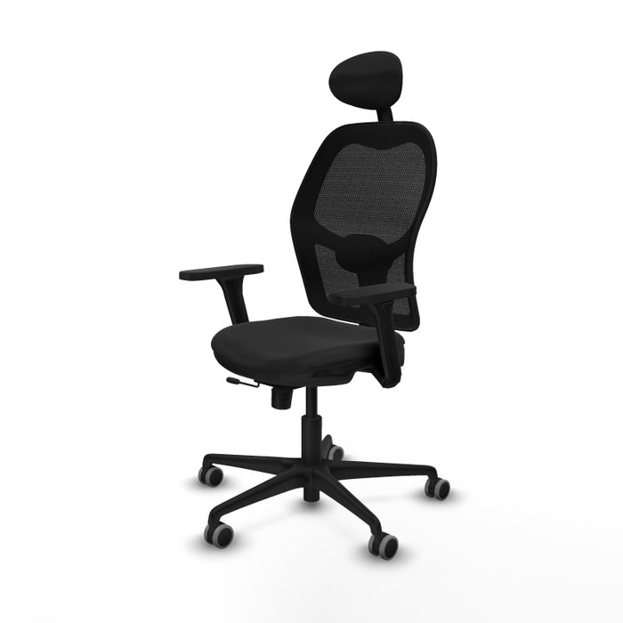 PIQUERAS Y CRESPO Silla de oficina Jorquera con mecanismo Sincro/Traslack y Brazos 3D Negro PIQUERAS Y CRESPO Silla de oficina Jorquera con mecanismo Sincro/Traslack y Brazos 3D Negro
