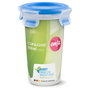 Emsa 508551 Runde Frischhaltedose con tapa, 0.35 litros, Transparente/Blau