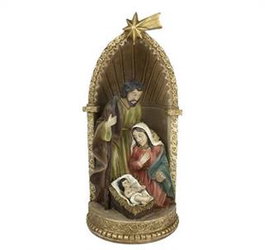 DKD Home Decor Nacimiento Navidad Tradicional Resina Multicolor 10.5 x 22.5 x 11 cm