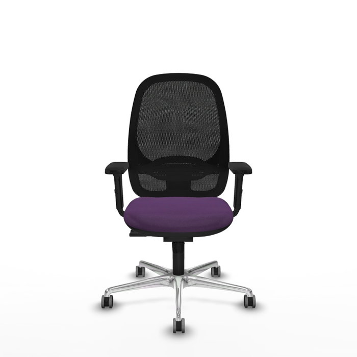 PIQUERAS Y CRESPO Silla de oficina Cilanco con mecanismo Sincro, Morado y Negro