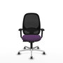 PIQUERAS Y CRESPO Silla de oficina Cilanco con mecanismo Sincro, Morado y Negro