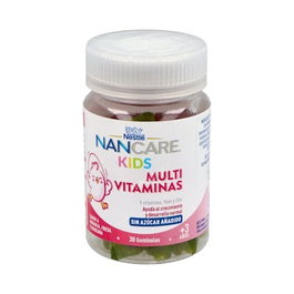 NANCARE Multivitaminas Kids 30 Gummies Sabor Naranja, Fresa y Manzana