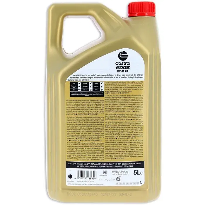 Castrol 4008177188626 Aceite de Motor EDGE 5W-30 C3 5L