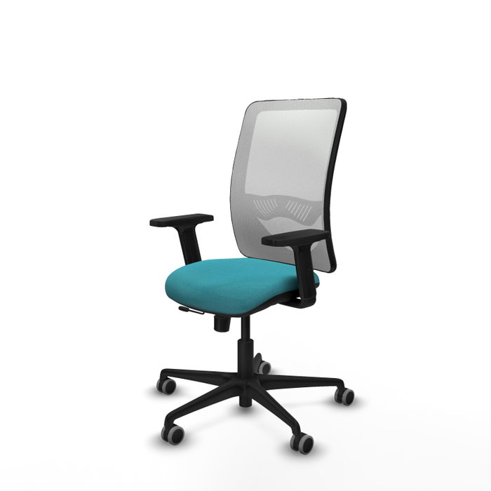 PIQUERAS Y CRESPO Silla de oficina Zulema Turquesa y Blanco